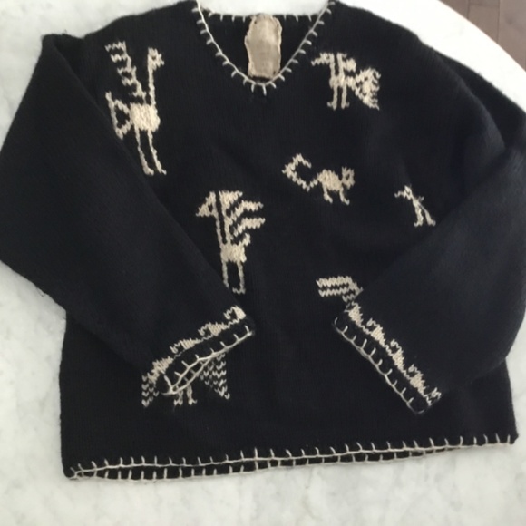 Rare 90s Vintage  Rachel Machenry sz L  - 100% wool knit sweater - Picture 5 of 5